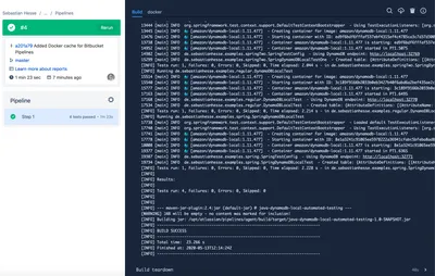 Using DynamoDB Local and Testcontainers in Java within Bitbucket Pipelines