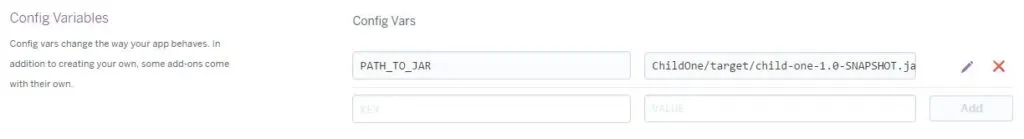 Add Config Variable in Heroku
