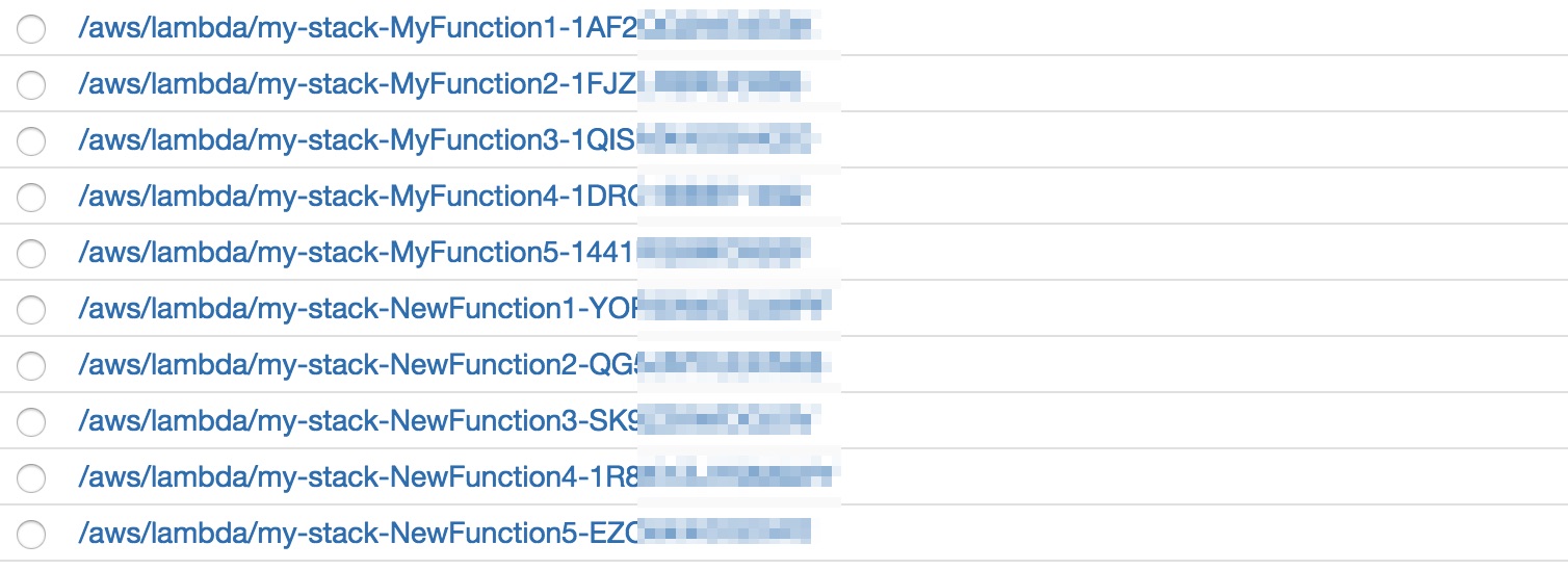 Remove old CloudWatch log groups of Lambda functions Sebastian Hesse